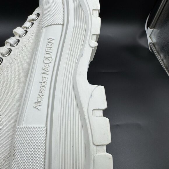 Alexander McQueen Low-TopThread Slick Sneakers White Women's 6.5 US (EU 36.5) - Picture 14 of 16
